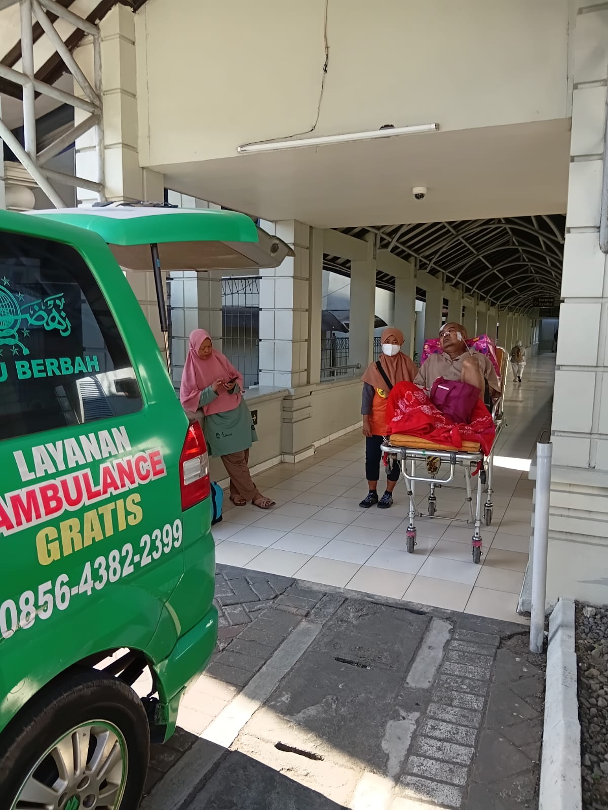Dokumentasi kegiatan Ambulance NU Berbah: Jemput Pasien Warga Ngentak Mejing